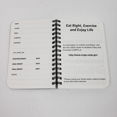 Book Factory 5.25×3.5 Inch Small Spiral Bound Food Journal