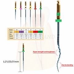 6pcs Dental NiTi Super Rotary Files Endodontic Endo Motor Root Canal 21/25/31mm