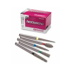 Microcopy 1112.7C NeoDiamond FG 856.012 Round End Taper Coarse Diamond Burs 25Pk