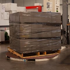 4 Rolls 15″ x 1476′ 30 Gauge Plastic Film Pre Stretch Hand Shrink Wrap Black