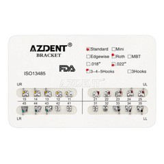 AZDENT Dental Orthodontic Brackets Braces Mini Roth /Lingual Button/Buccal Tube