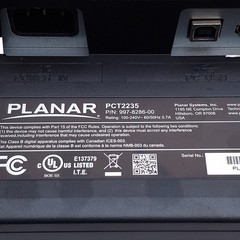 Planar PCT2235 Helium LED 22″ Multi-Touch Screen Monitor w/Speakers 1920×1080