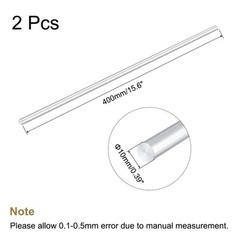 2pack Round Solid Aluminum Rod 10mm Dia.400mm Length Lathe Bar Stock for DIY