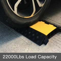 Foldable 3 Channel Rubber Cable Protector 22000Lbs Capacity 30 inch Ramp