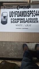 Corcraft 9344 Soap Dispenser 46 oz Wall Mount Gray/White