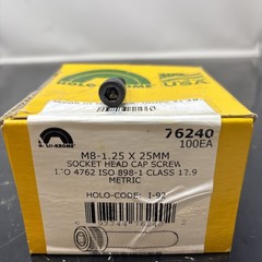 holo krome M8-1.25 X 25mm socket head cap screw qty 100