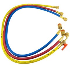 Uniweld Manifold Hoses 60in Red and Blue with EZ Turn Yellow with Ball Valve CFC