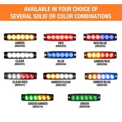 5 Inch Amber LED Strobe Light Ultra Thin Waterproof 23 Flash Patterns
