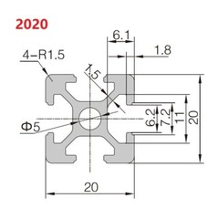 2Pcs T-Slot Aluminum profile 300mm~2000mm 2020 3030 4040 2040 Extrusion Anodized