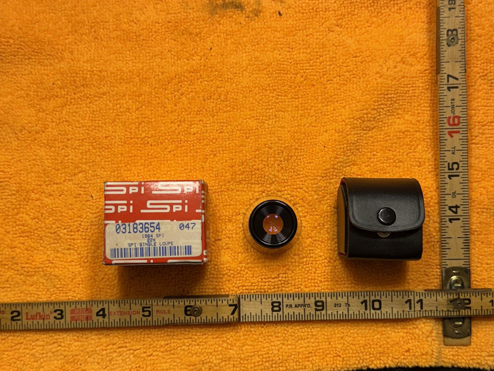 Vintage Peak Lupe 22X Magnifier SPI 1964 Optical Loupe Lens Made in Japan w/ Box