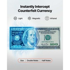 Uimoso Money Counter Machine with Value Bill Counting, 1200 Notes per Minute