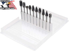 1/4” Double Cut Tungsten Steel Carbide Rotary Burr Die Grinder Shank Bit Set US