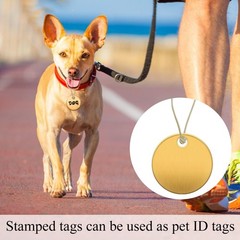 100 Pcs 1 Inch Round Brass Tags Blank Metal Stamping Key Brass Tags