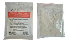 5: Five Gentell Collagen Wound Filler Particles 1g Dressing Burn Care Exp.2029