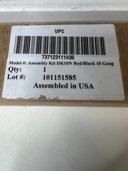 Dinkle Assembly DK10N Red/Black 10 Gang Box Connector DIN Rail Terminal Block…