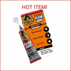 Gorilla Clear Grip Waterproof Contact Adhesive, 3 Ounce Tube, Clear, (Pack of 1)
