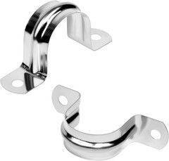 30Pcs 1-1/4 Inch Stainless Steel Conduit Clamps, 2 Hole Strap U Bracket Rigid Pi