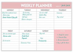 Weekly Planning Pad – Tear off to Do List Pad with Daily Schedule & Calendar 52