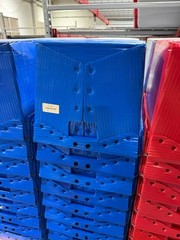 Lot of 500 Corrugated Plastic Postal Mail Type Totes Bins 18.25″Lx13.25″Wx11.5″H