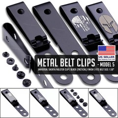 Metal Belt Clips – Model 5 – Holster Belt Clips – (w/SPTHA Mounting Hardware)