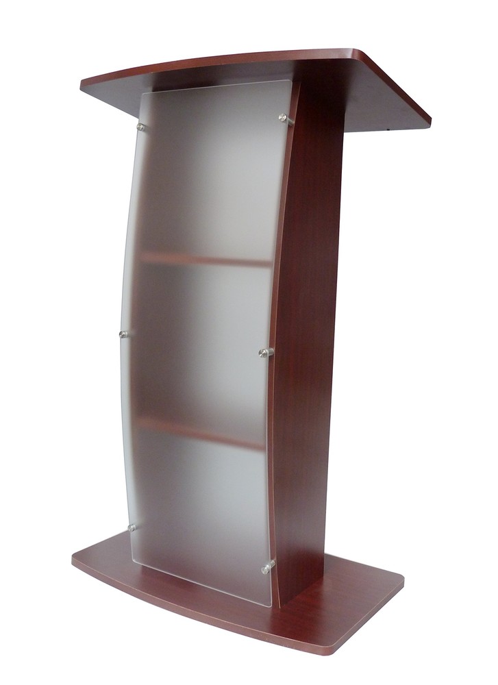 Returned Item! Wood Acrylic Podium Church Pulpit Lectern Curved School Event