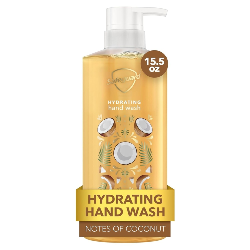 Safeguard Hydrating Liquid Hand Soap, Coconut Scent, Made with Plant Based…