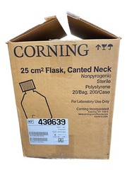 (200/Cs) CORNING 25cm² Canted Neck Cell Culture Flask w/Plug Seal Cap 430639
