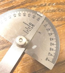 Vintage Protractor General Hardware Mfg. Co., New York USA. No 18 Stainless Tool