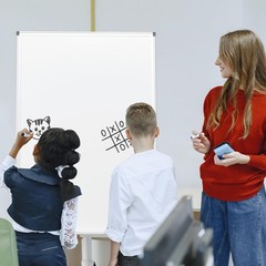 TSJ OFFICE Mobile Whiteboard Standing – 36 X 24 Inches Magnetic Dry Erase Eas…