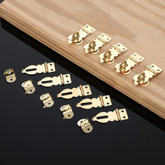 10 Pcs Mini Padlock Hasp Decorative Hasps Gold Metal Latch with Screws for Woode