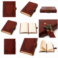 Handmade Leather Journal Notebook 8×6 with Lock Lined Pages Vintage Diary