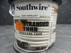 Southwire 100 ft 10-awg Stranded White CU Thhn Wire For Electrical Applications