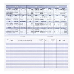 20 Pack Checkbook Register, Check Registers for Personal, Blank Ledger 20PCS