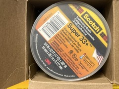 Scotch 3M 06133 Super 33+ Vinyl Electrical Tape Black 52ft 100 Rolls Bulk Case