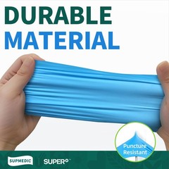 Supmedic Vinyl Disposable Exam Gloves, 4 Mil Large, 100 Large (Blue)