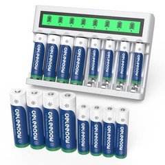 Deleepow Nimh Aa Rechargeable Batteries 8 Pack 3300Mah 1.2V Aa Rechargeable