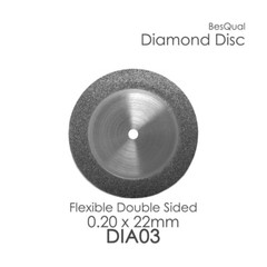 Dental Lab Diamond Disc #3 Double Sided 0.20mmx 22mm free mandrel