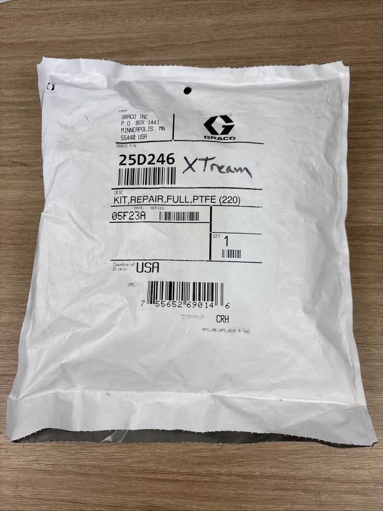 Xtreme 220cc TFE Rebuild Kit Replacement for Graco 25D-246 Pump