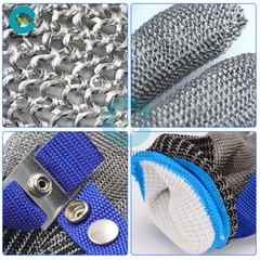 Stainless Steel Mesh Protective Glove Knife Cut Resistant Chain Mail Work Safety