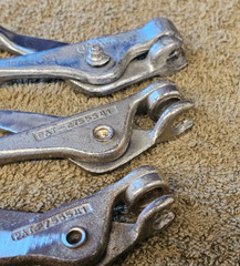 3 ATS Monolock Cleco Pliers Aviation Tool Sheet Metal Aircraft 7″ Fastener Lot