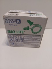 Howard Leight Max-Lite LPF-30 Corded Green Safety Ear Plugs Earplugs Box of 100