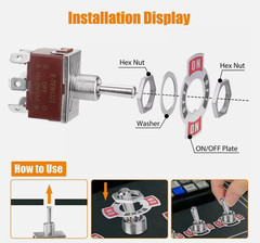 HEAVY DUTY DPDT ON-OFF-ON TOGGLE SWITCH 20A 125V, 15A 250V Screw Terminals USA