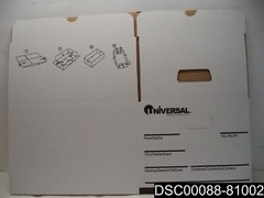 Qty= 4: Quick Set-Up Lift-Off Lid Storage Box, UNV952244