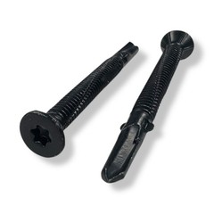 1/4-20 x 2-3/4” Black Ruspert Tek Wood-to-Metal Screws – T27 Torx (BCP 1226)