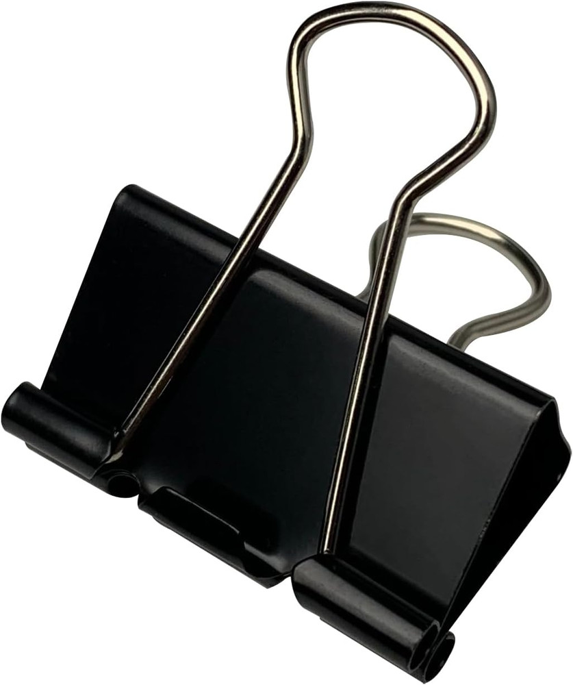 40Pcs Medium Binder Clips 1.25 Inch Black Paper Clamps Office School Supplies