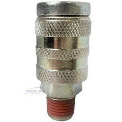 2 PC Industrial M style Air Compressor Quick Connect Coupler 1/4″ NPT Male Steel