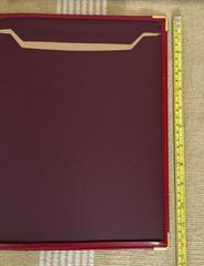Apple Red Leather Business Portfolio Brass Corners by Hazel America’s Case Maker