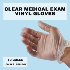 Powder-Free Medical Exam Vinyl Disposable Gloves – Clear, 5 MIL X-Large 1000 Pcs