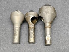 3pc Weldon USA 90° Countersink / Deburring Lot DB48 DB36 HSS Chamfer Machinist