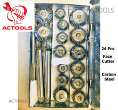 24 Pcs Valve Carbon Steel Face HCS Cutter Set USA Shipping ACTOOLS